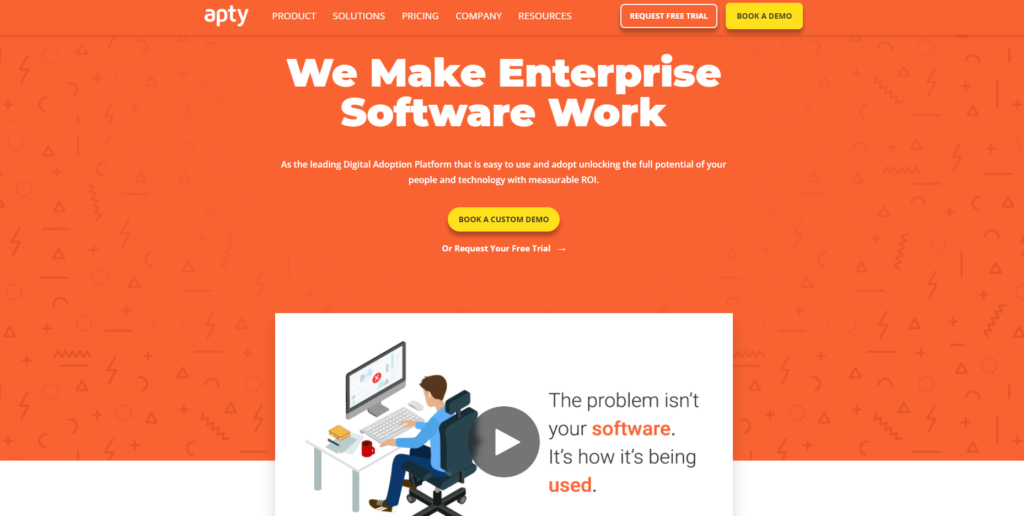 Página inicial da Apty