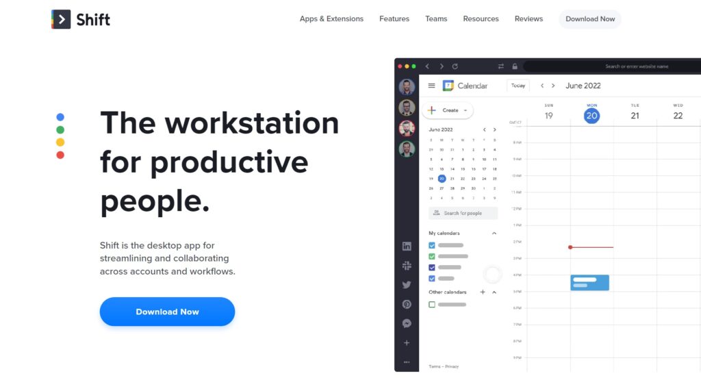 Aplicativo desktop Shift para gerenciar várias contas, uma das alternativas ao Outlook