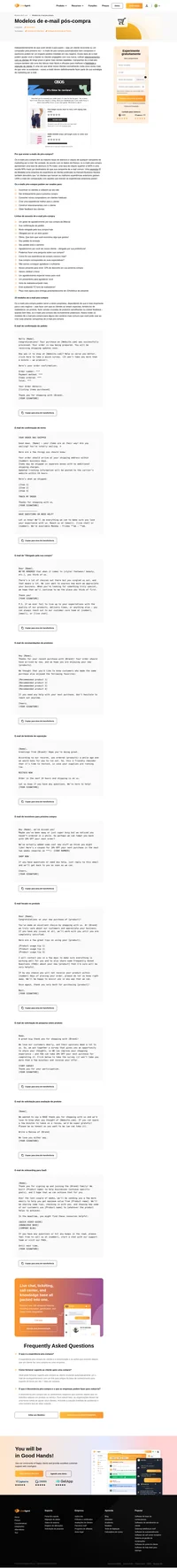 Modelos de e-mail pós-compra que são informativos e reforçarão os sentimentos positivos associados ao seu negócio.