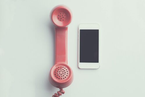 analog and smartphone