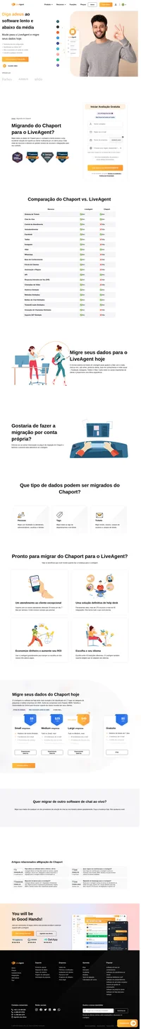 LiveAgent é uma solução de help desk que conecta vários canais em uma interface. Migre do Chaport para o LiveAgent e comece a obter benefícios para seu negócio.