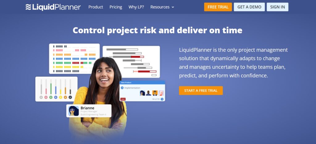LiquidPlanner's dynamic project scheduling dashboard among alternatives to Jira