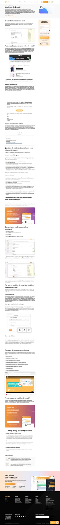 Você pode configurar modelos de e-mail diretamente no LiveAgent. Leia sobre como você pode configurar modelos de e-mail para clientes e agentes e muito mais no artigo.
