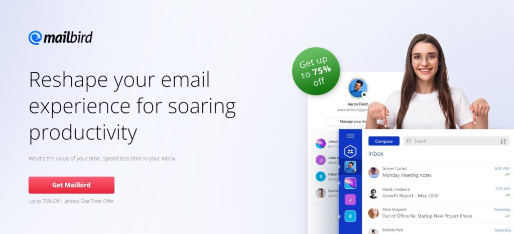 Mailbird aplicativo de e-mail e produtividade unificado, uma das melhores alternativas ao Outlook