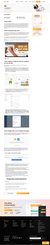 Melhore a interação com seus clientes com a integração Wix para LiveAgent. A integração com o Wix permite que você coloque um botão de chat ao vivo em seu site.