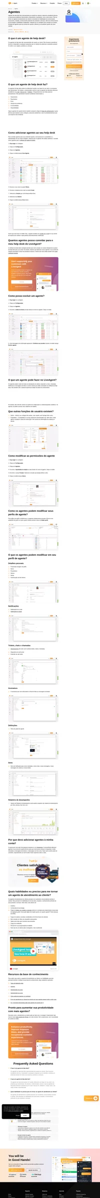 No LiveAgent agentes com a função de administrador podem supervisionar e configurar o sistema. Aprenda mais sobre os tipos de usuário e muito mais.