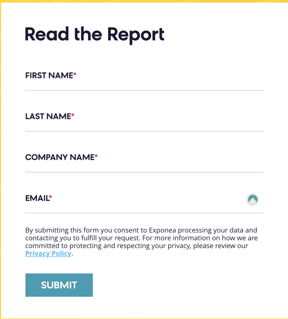 Relatório fechado da Exponea