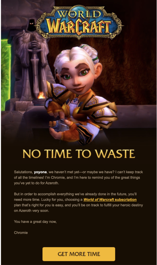 modelos de e-mail de renovação da blizzard