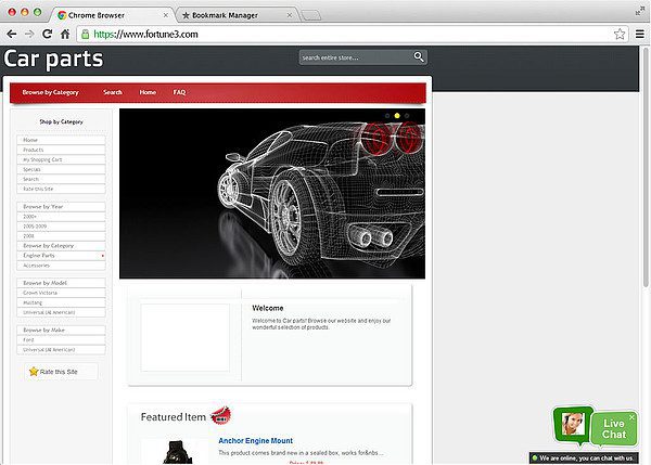 Integração do chat ao vivo do LiveAgent no fortune3 