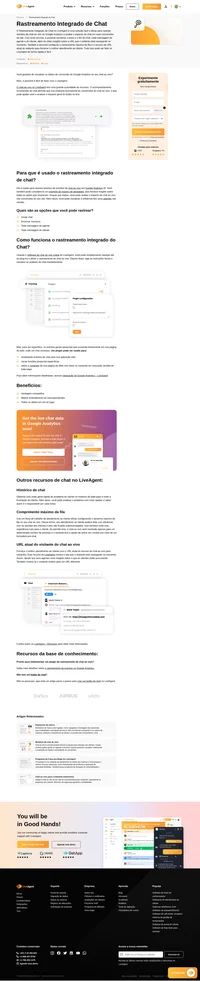 Avalie o impacto do chat ao vivo nas conversões do seu site ou o impacto dos seus agentes nas vendas da empresa. Rastreie eventos de sessões de chat ao vivo.