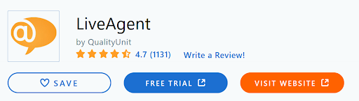 LiveAgent profile on review portal