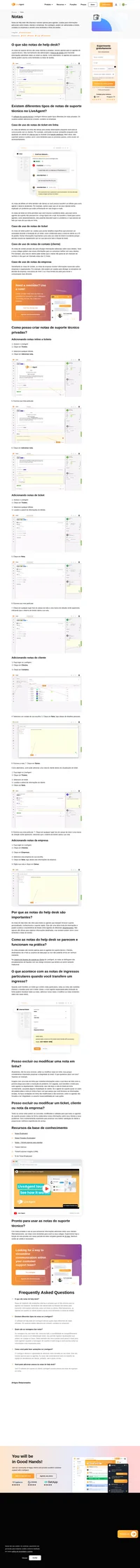 Descubra as notas de suporte técnico do LiveAgent. Compartilhe o progresso e as atualizações com colegas de forma privada e colete mais informações sobre seus contatos.