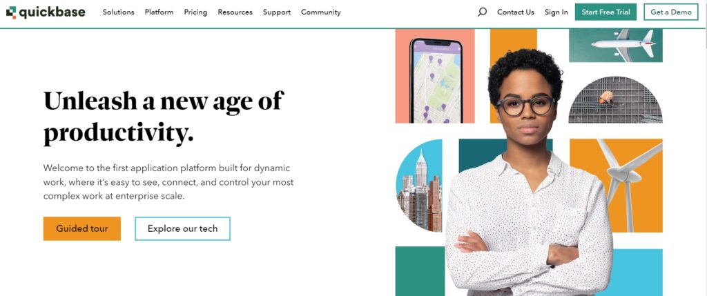 QuickBase homepage flexible software for custom applications and workflows