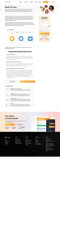 O botão de chat ao vivo é um ícone colocado em algum lugar do seu site que permite que os clientes se comuniquem com o time de atendimento ao cliente em tempo real.