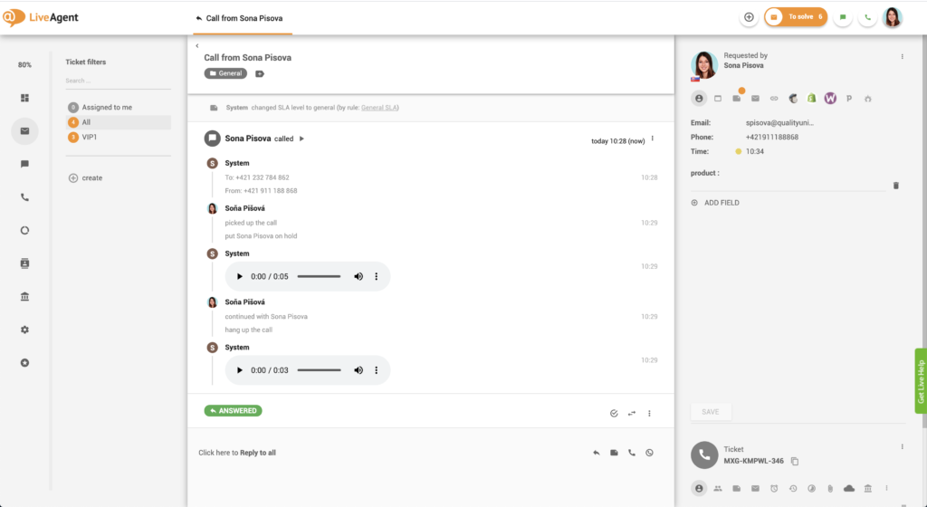 Gravações de chamadas