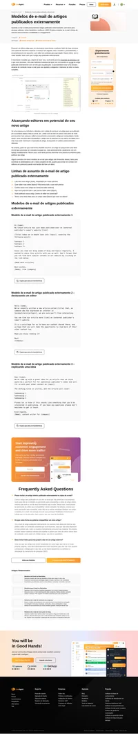 Confira nossos modelos de e-mail para promover artigos publicados externamente com backlinks para o seu site. Tenha mais visualizações com essas dicas simples!