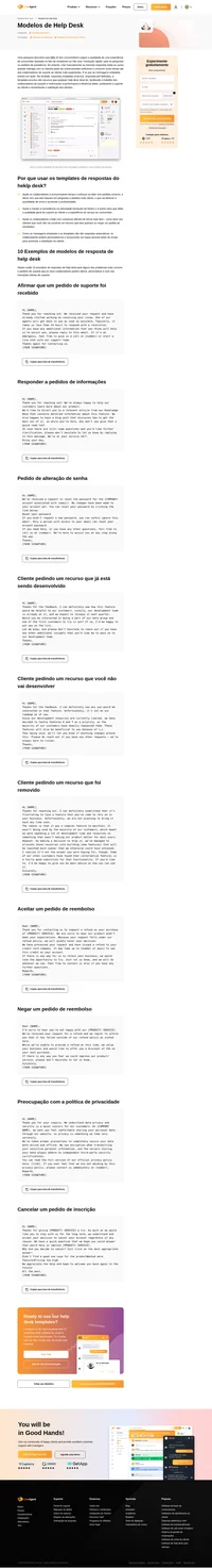 Está tendo dificuldade em formular as palavras certas? Use os nossos 10 templates de help desk criados cuidadosamente para qualquer ocasião