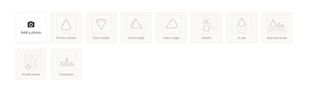 Adicione uma foto do produto à sua loja no Etsy